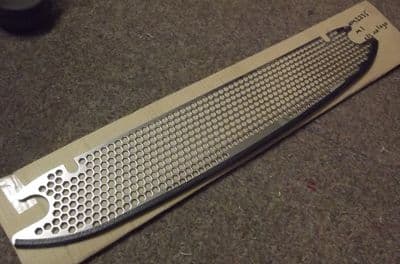 Front intake grille, polished heavy duty s/s, plain, Mazda MX-5 mk1