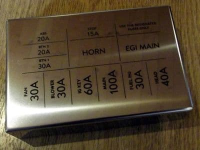 Fuse box cover, s/s, Mazda MX-5 mk2.5 fusebox lid, JASS Performance