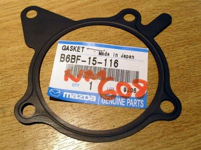 Gasket, water pump, genuine Mazda MX-5 mk1, mk2, mk2.5, OEM, B6BF15116