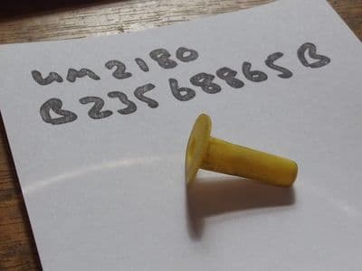 Grommet, rear panel, yellow rubber, Mazda MX-5 mk1 & mk2, B23568865B, USED