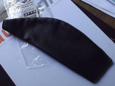 Handbrake gaiter, black leather, white stitching, Mazda MX-5 mk1 & mk2, JASS Performance