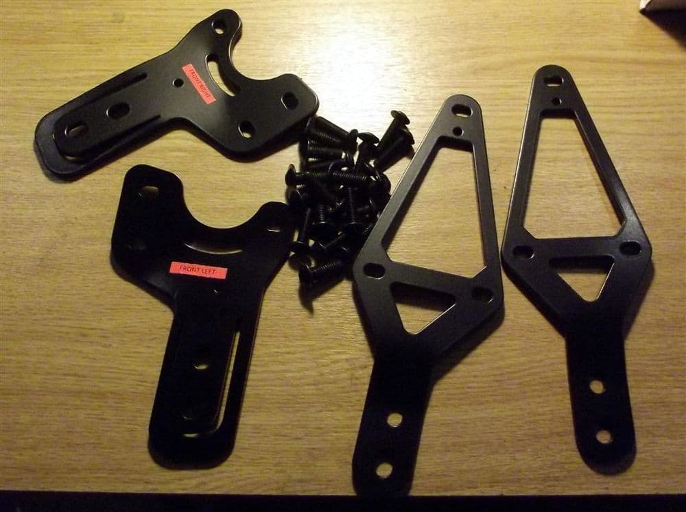 Hardtop fixing brackets front & side with fitting kit MX5 black JASS