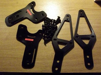 Hardtop fixing brackets, front & side, with fitting kit, MX-5, black, JASS Performance