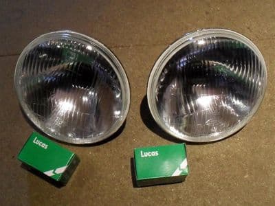 Headlamp units (pair), 7'' halogen, Mazda MX-5 mk1, new headlights, with bulbs