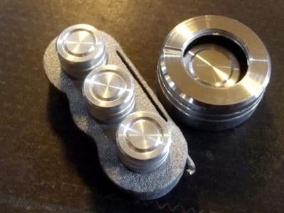 Heater control panel & fan knobs, alloy, Mazda MX-5 mk1, with a/c, JASS Performance