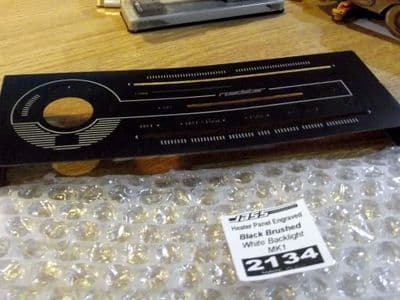 Heater panel trim, black brushed s/s, Mazda MX-5 mk1, JASS Performance