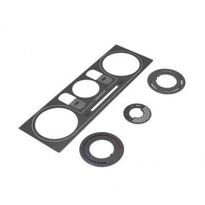 Heater panel trim, black brushed s/s, Mazda MX-5 mk2, HVAC, JASS Performance