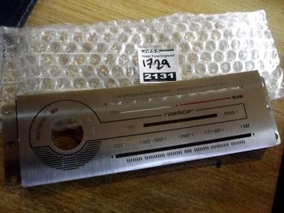 Heater panel trim, s/s engraved, Mazda MX-5 mk1, JASS Performance