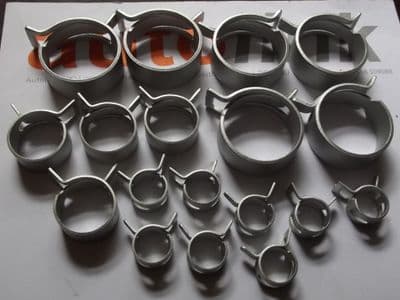 Hose clip set, kit for all cooling hoses, Mazda MX-5 mk1, 18 OEM type hose clips