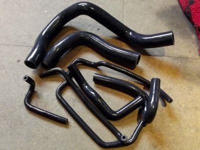 Hose set, 8 coolant hoses, silicone, black kit, Mazda MX-5 mk2 1.6, 1.8, 1998-2000