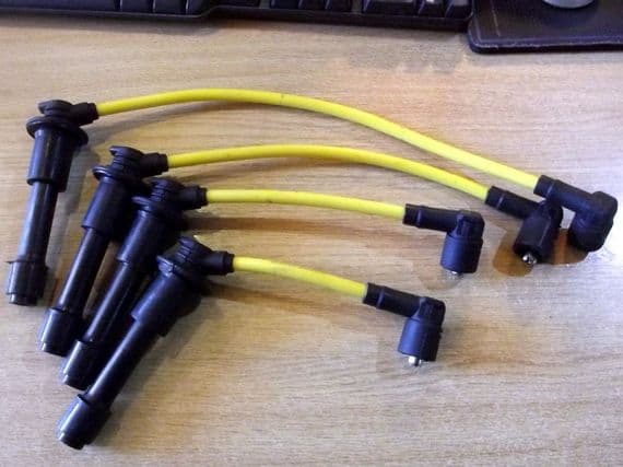 HT leads, 8mm, yellow, Mazda MX-5 mk1 & mk2, 1.6 & 1.8, 1989-2000
