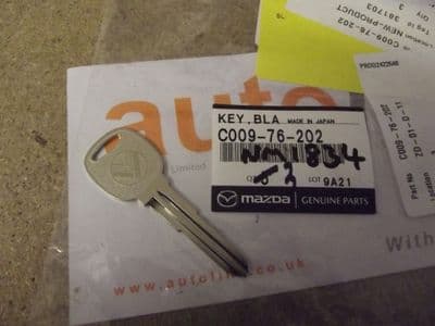 Key blank, Eunos Roadster, genuine Mazda valet key, C00976202