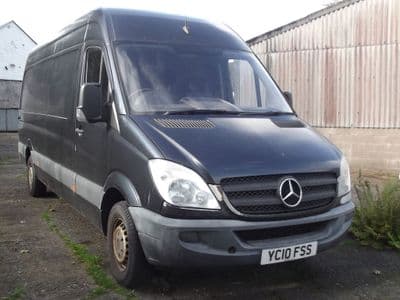 Mercedes Sprinter 313CDi LWB van, 2010, Black