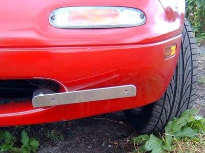 Number plate bracket, JDM offset type, Mazda MX-5 front, with fitting kit