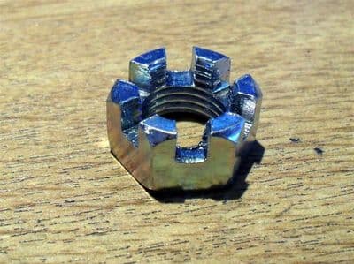 Nut, Mazda MX-5 upper balljoint or track rod end, castellated, 999241201