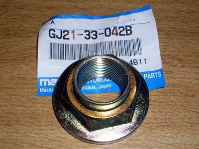 Nut, rear hub, 32mm, genuine Mazda MX-5, GJ2133042B