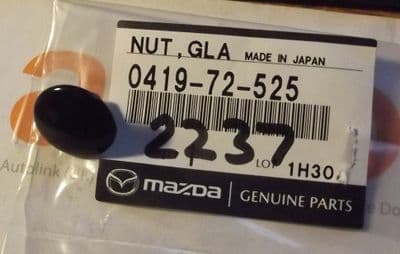 Nut, window glass clamp, domed, Mazda Bongo, 041972525
