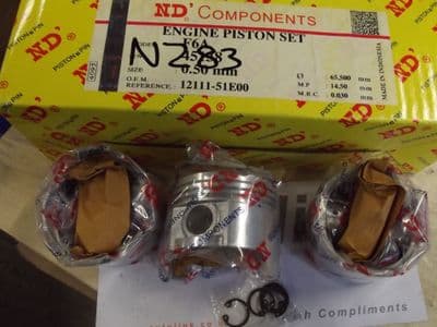 Piston set, Suzuki F6A, 12111-51E00, +0.50mm oversize