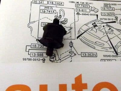 Rubber cushion, M6, solenoid mount, MX-5, 022213363, B09261481, USED
