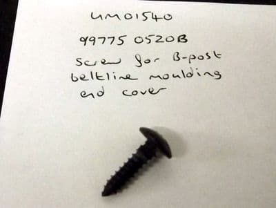 Screw, MX-5 B-post end cover, vertical, 997750520B, USED