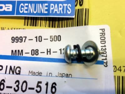 Screw & washers, rear bumper corner slide mount, Mazda MX-5 mk1, 908630516