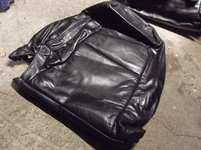 Seat cover, back, l/h, black leather, Mazda MX-5 mk1 or mk2, 1995-2000, left hand, USED 12