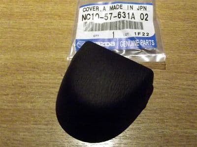 Seatbelt bolt top cover, Mazda MX-5 mk2, black, 1998-05, NC1057631A02