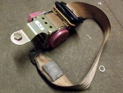 Seatbelt, tan, Mazda MX-5 mk1 1.6, 1989-93, l/h or r/h, USED