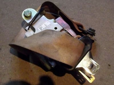Seatbelt, tan, Mazda MX-5 mk1 1.8, 1993-98, l/h or r/h, N02657630B88, USED
