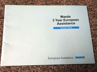 Service book European Assistance, Mazda MX-5 mk1, 1996, MCAG2064, USED