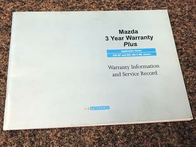 Service book, Mazda MX-5 mk2, 1998, MCAG2164, USED