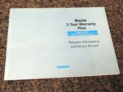 Service book, Mazda MX-5 mk2 NB, 1998, MCAG2164, USED