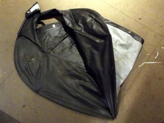 Soft top cover, Mazda MX-5 mk2, black vinyl, half tonneau, USED