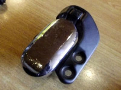 Soft top front catch, left hand, chrome, Mazda MX-5 mk1, l/h hood roof latch, USED