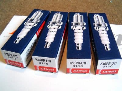 Spark plug set, Denso, Mazda MX-5 mk2, K16PR-U11