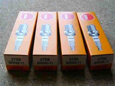 Spark plug set, Mazda MX-5 mk1, NGK BKR6E-11, 4 plugs