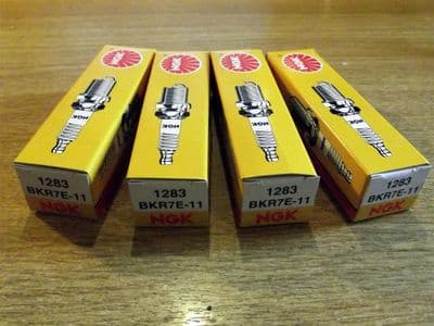 Spark plug set, Mazda MX-5 mk1 turbo, NGK BKR7E-11, 4 plugs