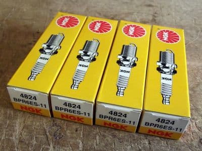 Spark plug set, NGK BPR6ES11, Nissan Figaro