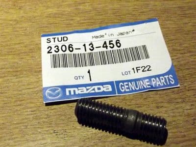 Stud, exhaust downpipe, genuine Mazda MX-5, 230613456