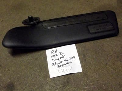 Sunvisor, r/h, Mazda MX-5 Roadster mk2, right hand, JDM type, N06669270D, USED