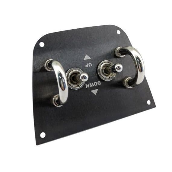 Switch, electric windows, Mazda MX-5 mk1, JASS Performance vintage, black brushed