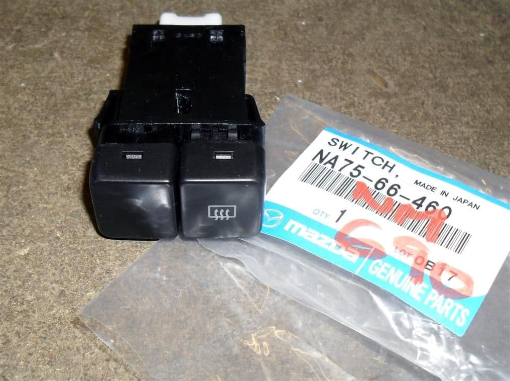 Switch heated rear window push/push type Mazda MX-5 mk1 NA7566460