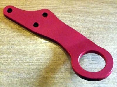 Tow hook, front, anodised red aluminium, MX-5, JASS Performance