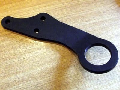Tow hook, front, powdercoated black aluminium, MX-5, JASS Performance
