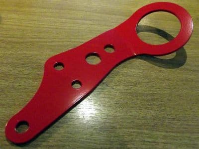 Tow hook, front, red, Mazda MX-5, steel, JASS Performance