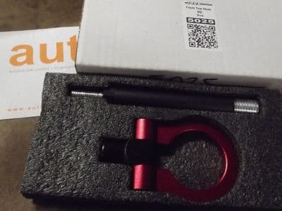 Tow hook, front, red, MX-5 mk4, JASS Performance