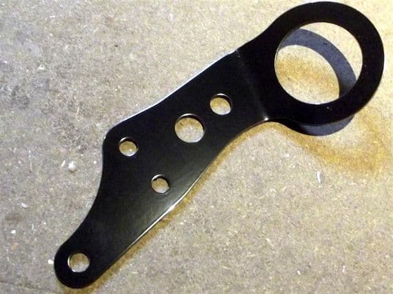 Tow hook, front, s/s, black, Mazda MX-5 mk1 & mk2, JASS Performance