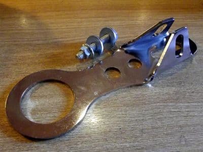 Tow hook, rear, polished s/s, MX-5 mk2, JASS Performance