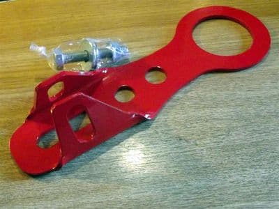Tow hook, rear, red s/s, MX-5 mk2, JASS Performance