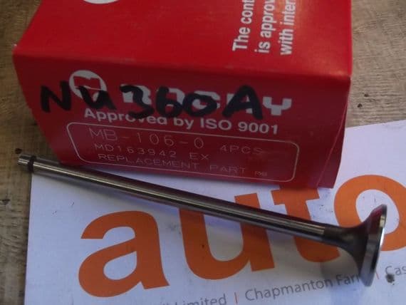 Valve, exhaust, Mitsubishi Pajero Jr.  MD163942, aftermarket